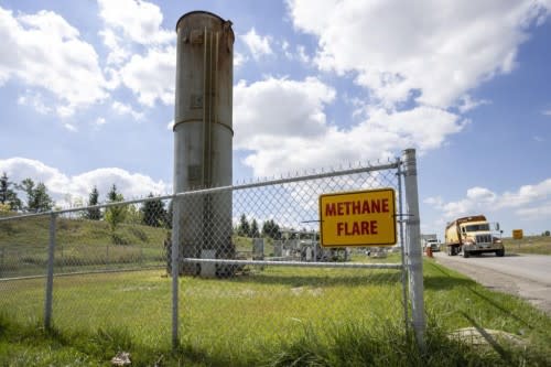 Methane capture infrastructure in landfill (City of London)