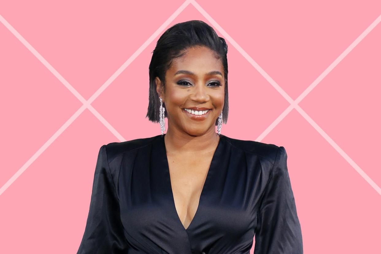 Close Up of Tiffany Haddish Smiling in Black Dress