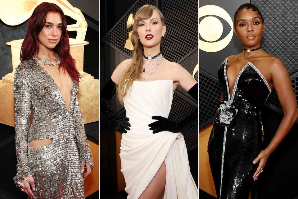 <p>Getty (3)</p> Dua Lipa, Taylor Swift and Janelle Monáe Taylor Swift attend the 66th GRAMMY Awards at Crypto.com Arena on February 04, 2024 in Los Angeles, California