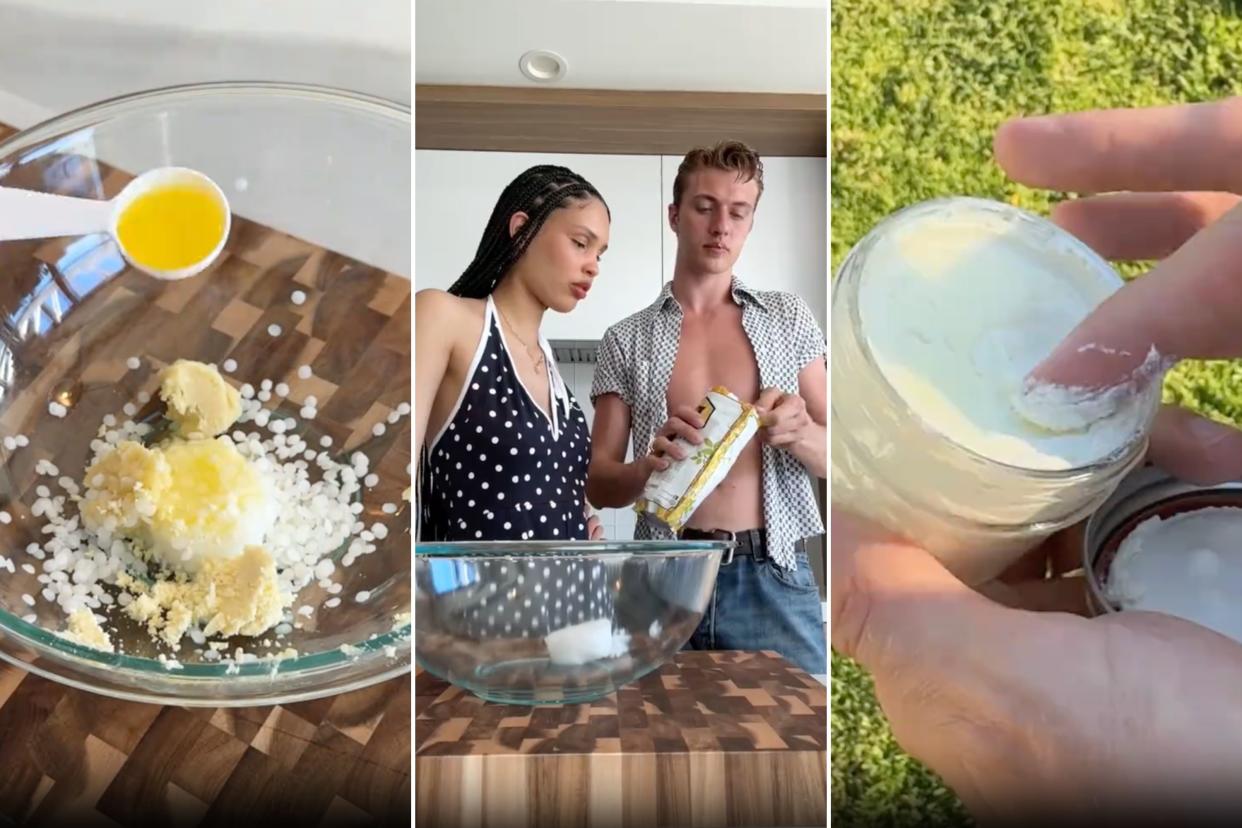 TikTokers are making homemade sunscreen. (Nara Smith via TikTok)