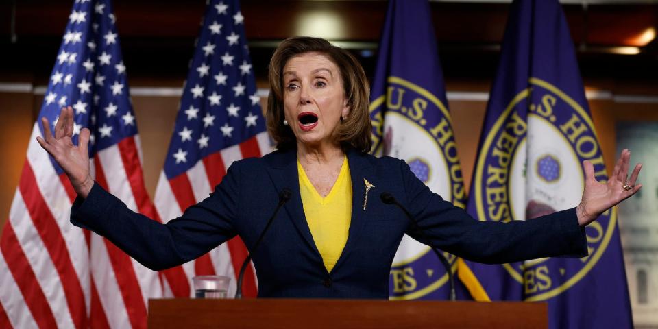 Speaker Pelosi at her weekly news conference on December 15.