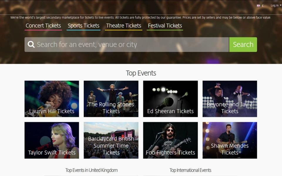 Viagogo has been banned from advertising on Google - PA