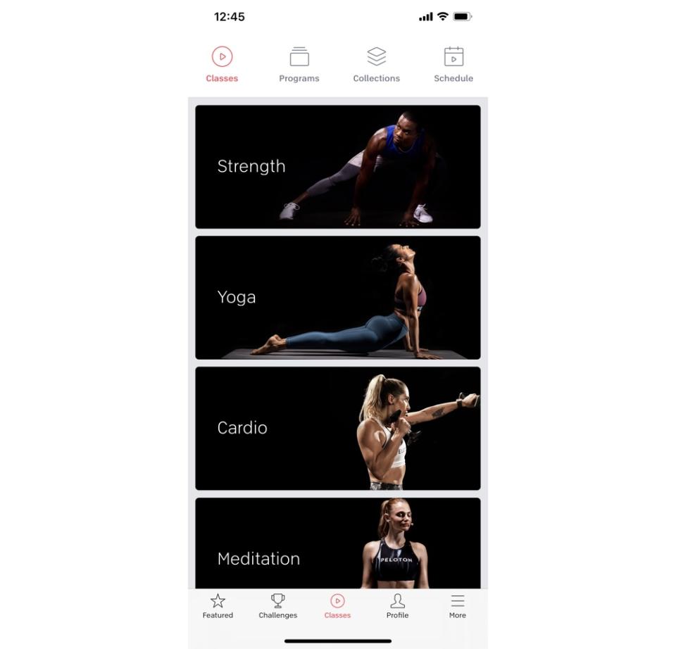 No, you don't have to buy a $2,000 stationary bike. The Peloton app alone has plenty of great workout options for your to check out, as well. (Image: Peloton)