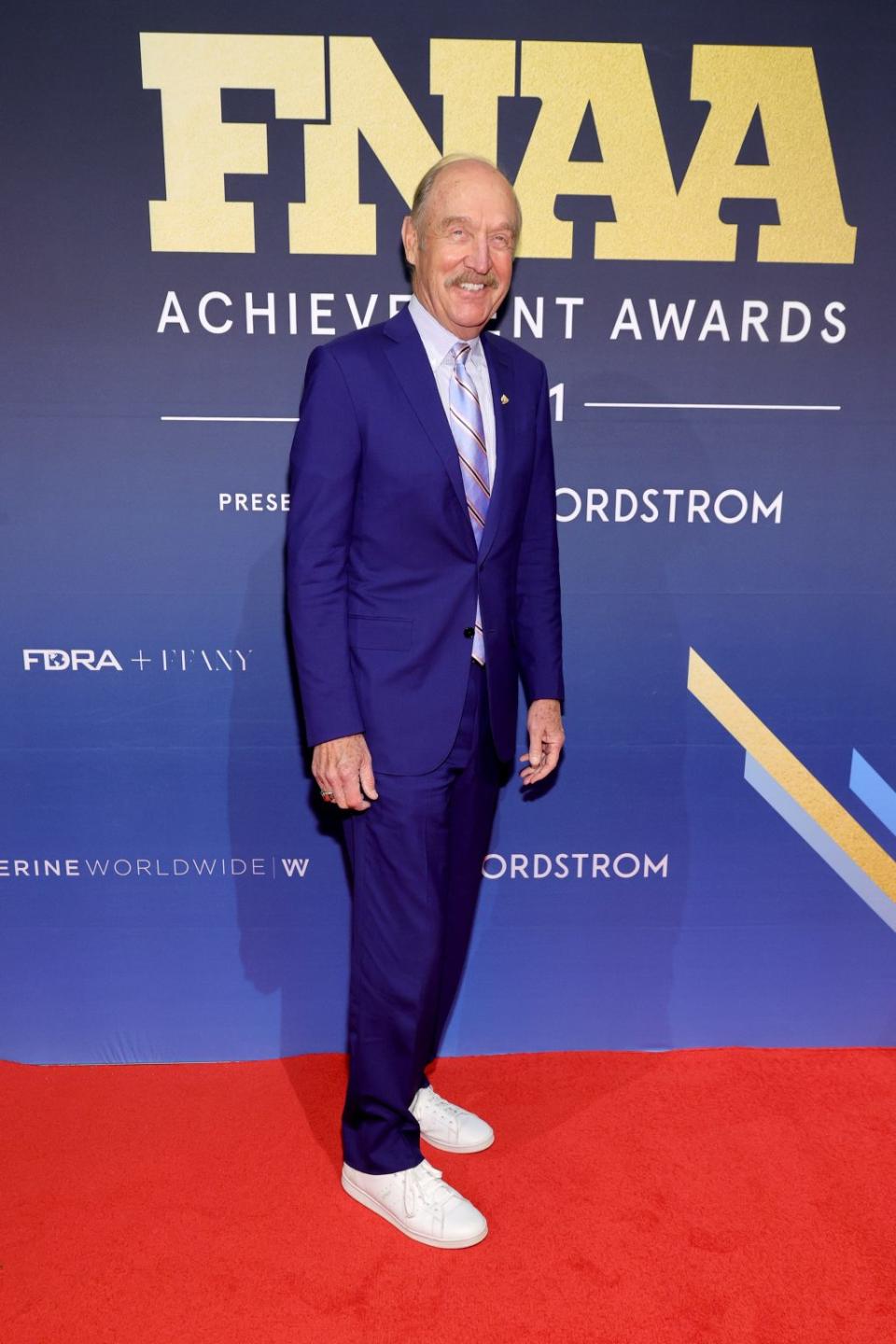 Former tennis player, Stan Smith attends the 35th Annual Footwear News Achievement Awards on November 30, 2021 in New York City.  - Credit: Getty Images for Footwear News