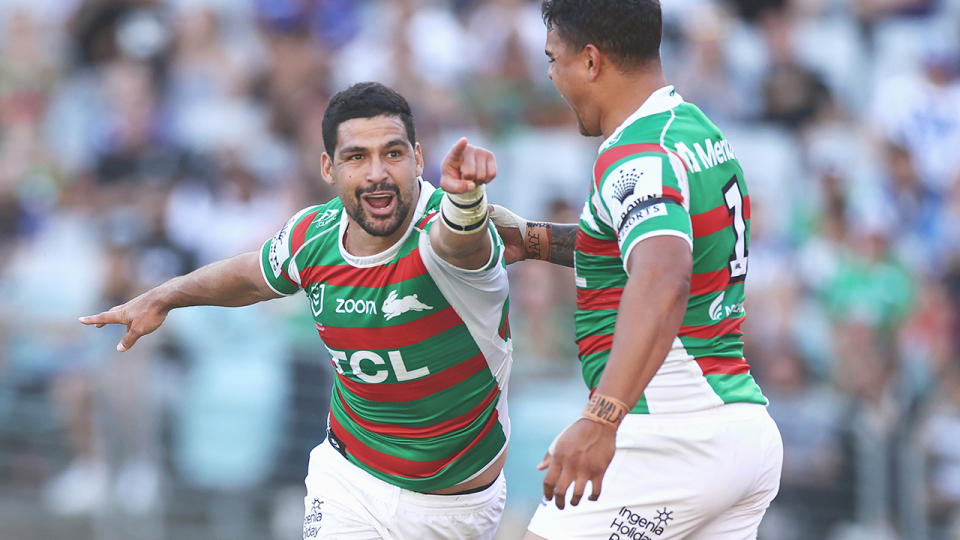 Cody Walker had an excellent game against the Bulldogs, but could be in trouble over a high shot on Nick Meaney. (Photo by Cameron Spencer/Getty Images)