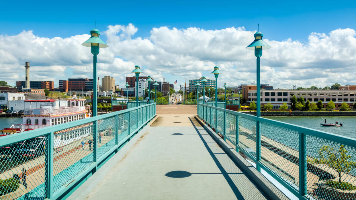 View of Erie Pennsylvania from Dobbins Landing.