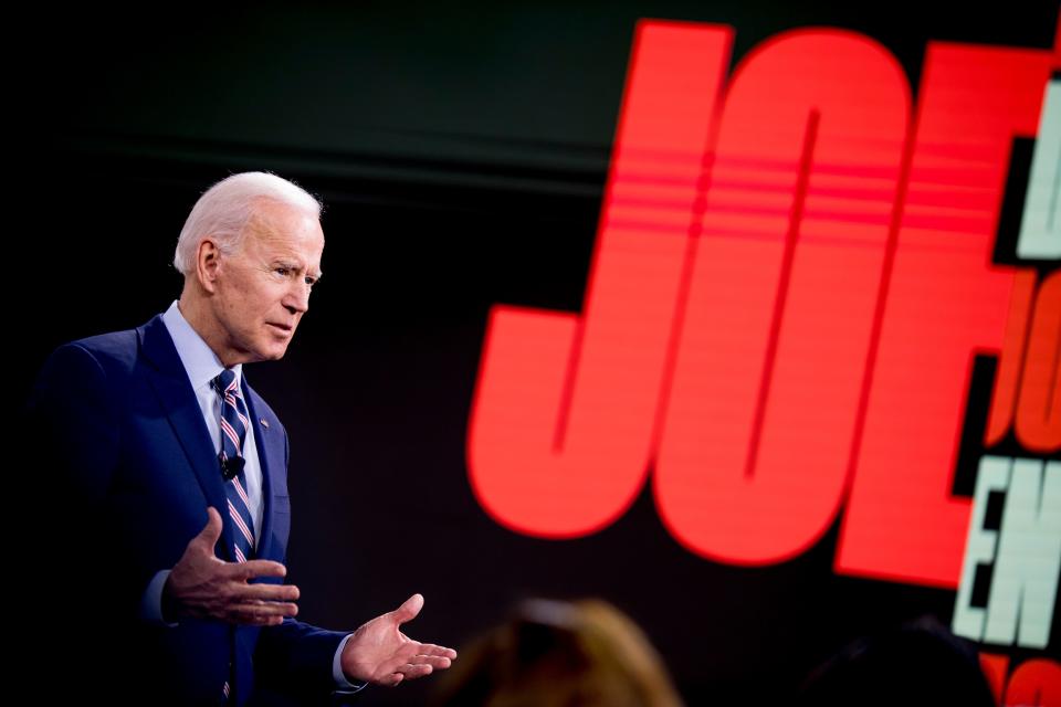 Former Vice President Joe Biden in Des Moines, Iowa, on Jan. 20, 2020.