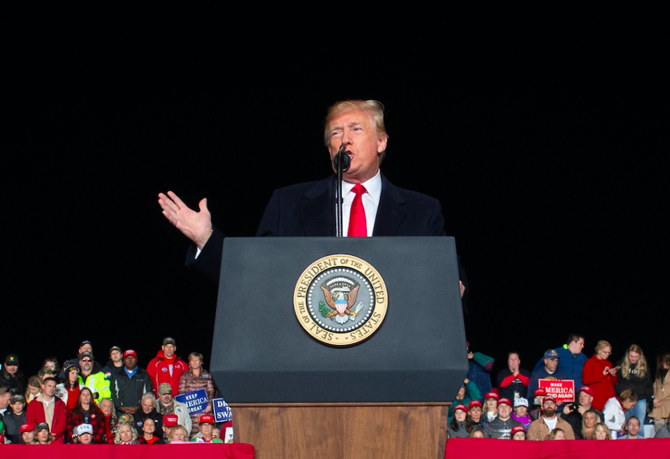 <em>The President said the media has ‘a responsibility to set a civil tone and to stop the endless hostility’ (Getty)</em>