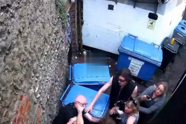 The Argus: A recent incident saw Hughie pushed against bins in the alley