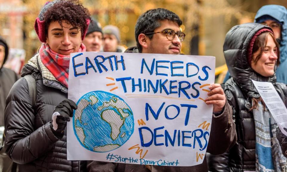 New York activist groups protest in January.