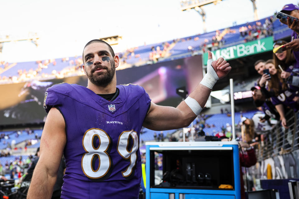 Mark Andrews could return in time for the Ravens' first playoff game. (Scott Taetsch/Getty Images)