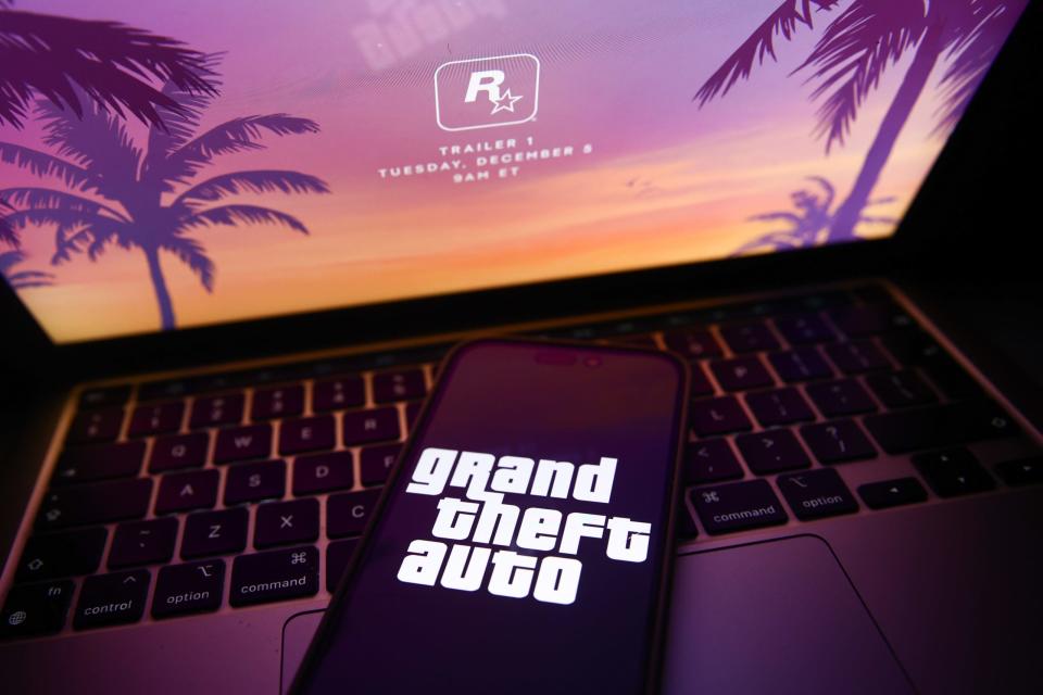 Die Ankündigung des neuen Spiels "Grand Theft Auto 6" von Rockstar Games. - Copyright: NurPhoto/Getty Images