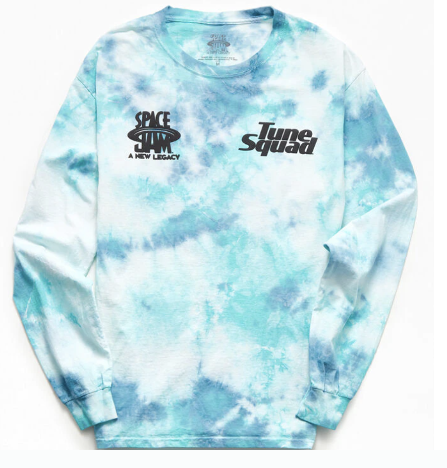 Space Jam Tie-Dyed Puff Long Sleeve T-Shirt