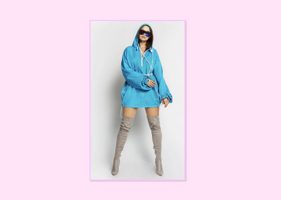 <p><a rel="nofollow noopener" href="https://bynadiaaboulhosn.com/collections/shop-the-line/products/hooded-coach-jacket-blue" target="_blank" data-ylk="slk:Hooded Coach Jacket in Blue;elm:context_link;itc:0;sec:content-canvas" class="link ">Hooded Coach Jacket in Blue</a>, $100, By Nadia Aboulhosn (Photo: By Nadia Aboulhosn) </p>