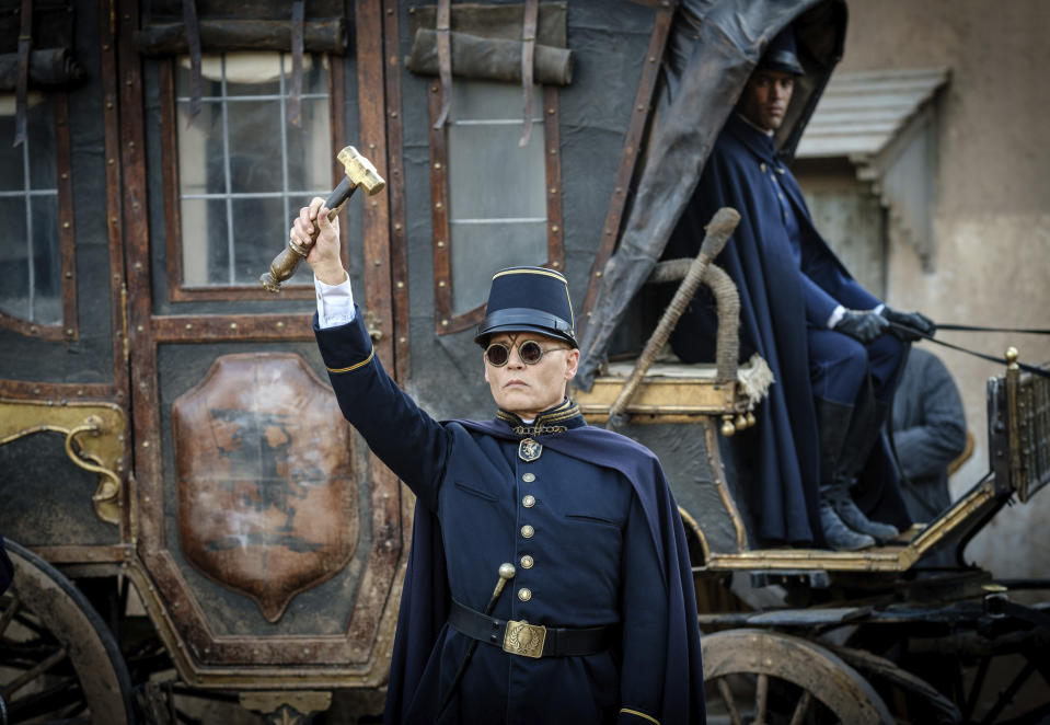 This image released by Samuel Goldwyn Films shows Johnny Depp in a scene from "Waiting for the Barbarians." (Fabrizio Di Giulio/Samuel Goldwyn Films via AP)