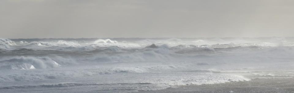 Stir-crazy sea off Long Nook Beach in Truro.