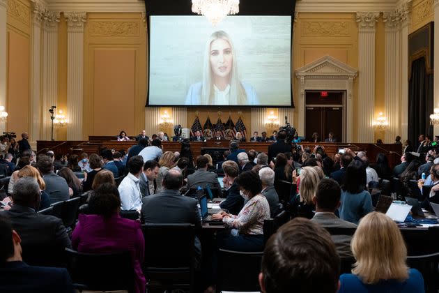 A video of Ivanka Trump's deposition is screened by the House select committee Thursday. (Photo: Bill Clark via Getty Images)