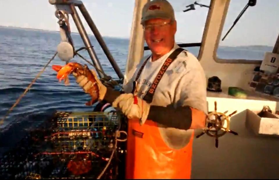 Bruce Fernald, of Cranberry Island, Maine, on his lobster fishing boat (Courtesy of Bruce Fernald)