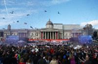 Britain Olympics - Team GB Homecoming Parade - London - 18/10/16 General view at the end of the parade Action Images via Reuters / Peter Cziborra