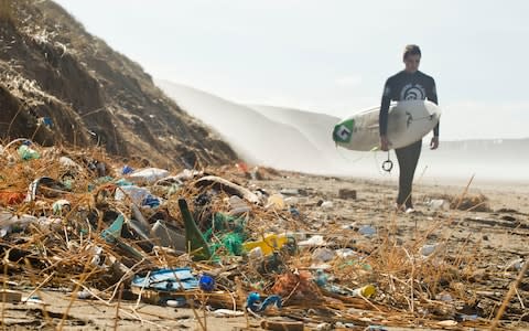 Plastic litter invades the beaches of Perranporth - Credit:  Surfers Against Sewage