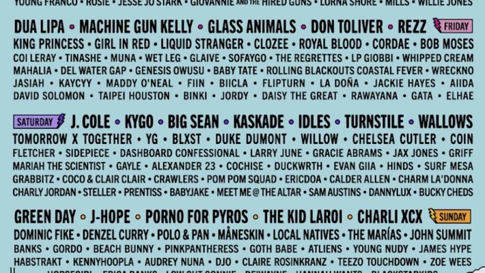 Lollapalooza 2022 updated poster