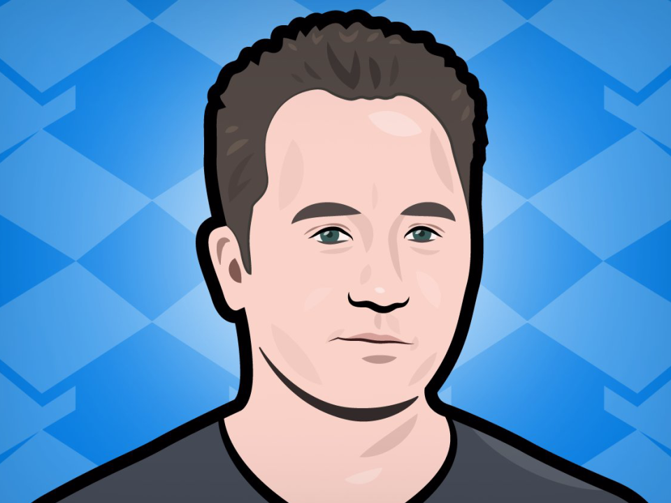 Drew Houston Portrait Illustration CEO Dropbox