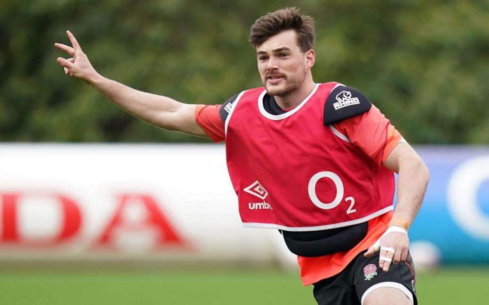 England's George Furbank during a training session at Honda England Rugby Performance Centre, London