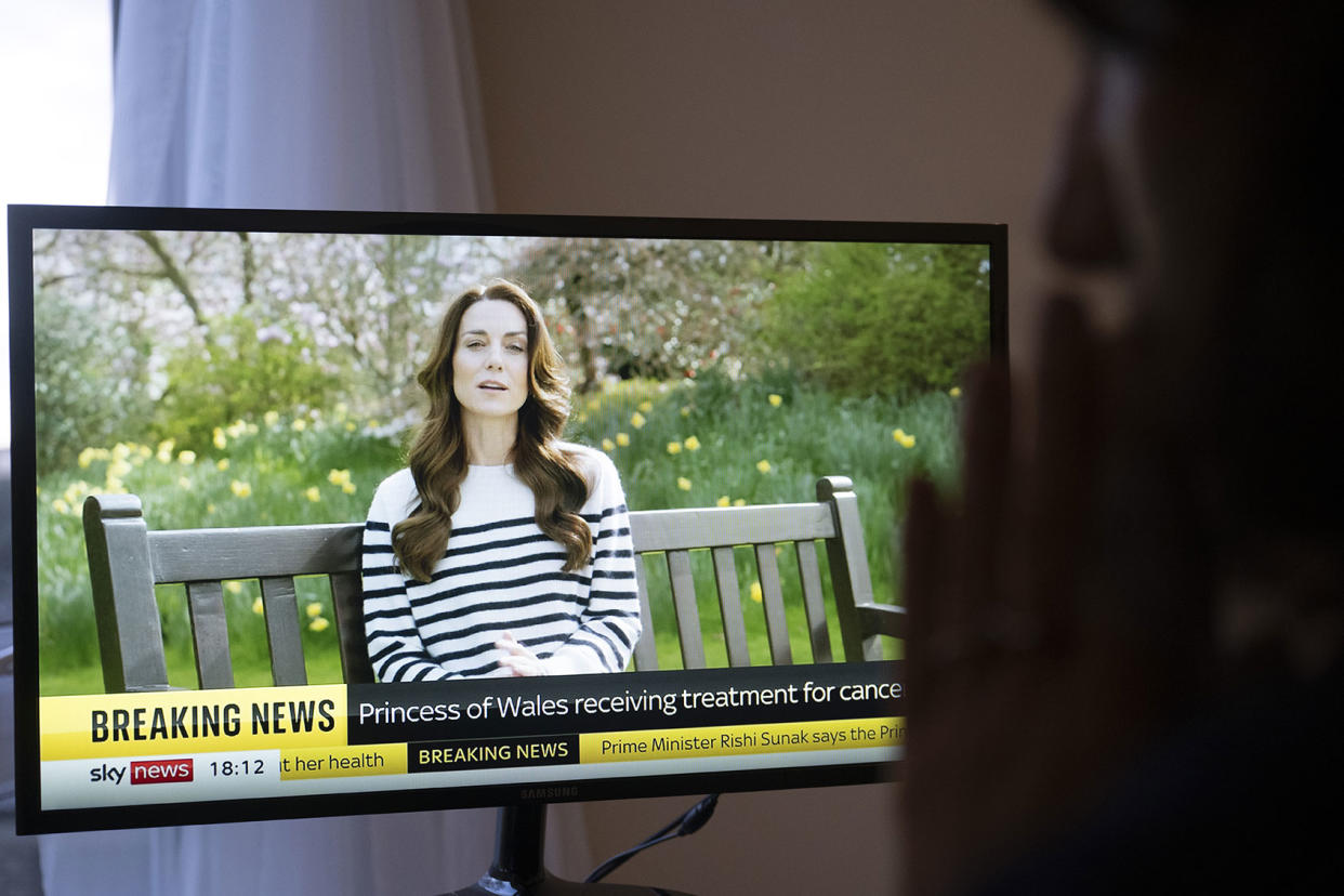 Kate Middleton cancer announcement Rasid Necati Aslim/Anadolu via Getty Images