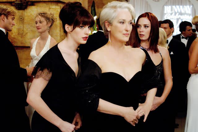 <p>Barry Wetcher/20th Century Fox/Kobal/Shutterstock</p> Anne Hathaway and Meryl Streep in 'The Devil Wears Prada'