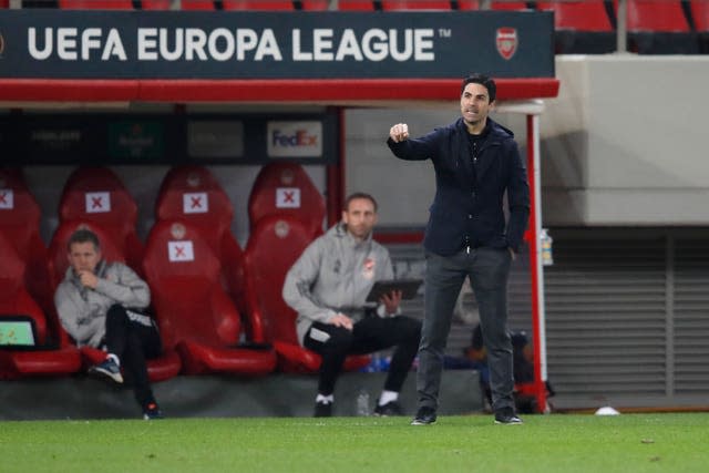 Mikel Arteta's Arsenal are through to the last 16 of the Europa League 