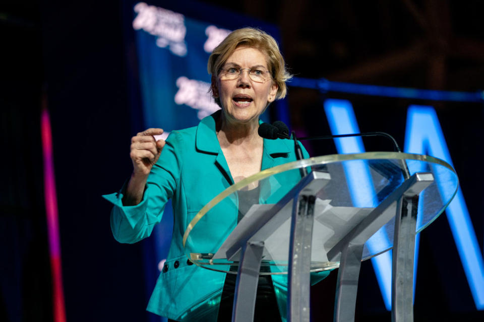 Senator Elizabeth Warren speaks at the 25th Essence Festival at Ernest N. Morial Convention Center on July 06, 2019 in New Orleans, Louisiana. | Josh Brasted—FilmMagic/Getty Images