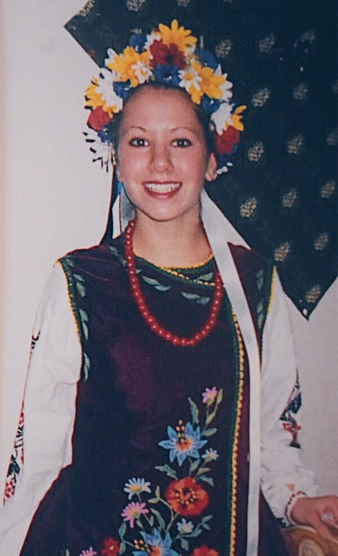 Sakawsky says she began Ukrainian folk dancing at age 3, and performed and entered dance competitions into her teen years. (Photo: Anna Sakawsky)