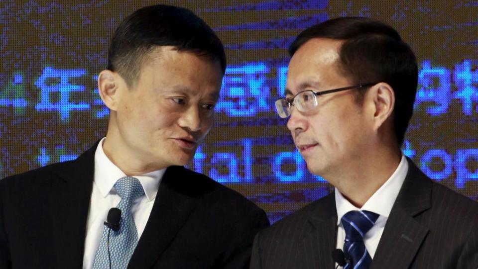 Alibaba Chairman Jack Ma and CEO Daniel Zhang. (Reuters)