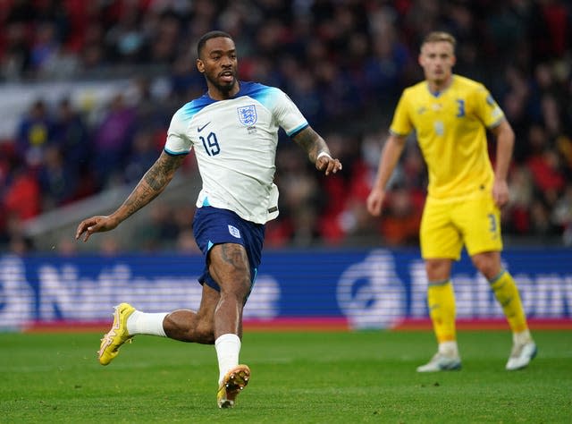 Ivan Toney in action for England against Ukraine