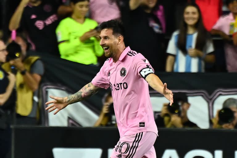 Lionel Messi hizo vibrar a los hinchas del Inter Miami en su debut (Photo by Chandan KHANNA / AFP)