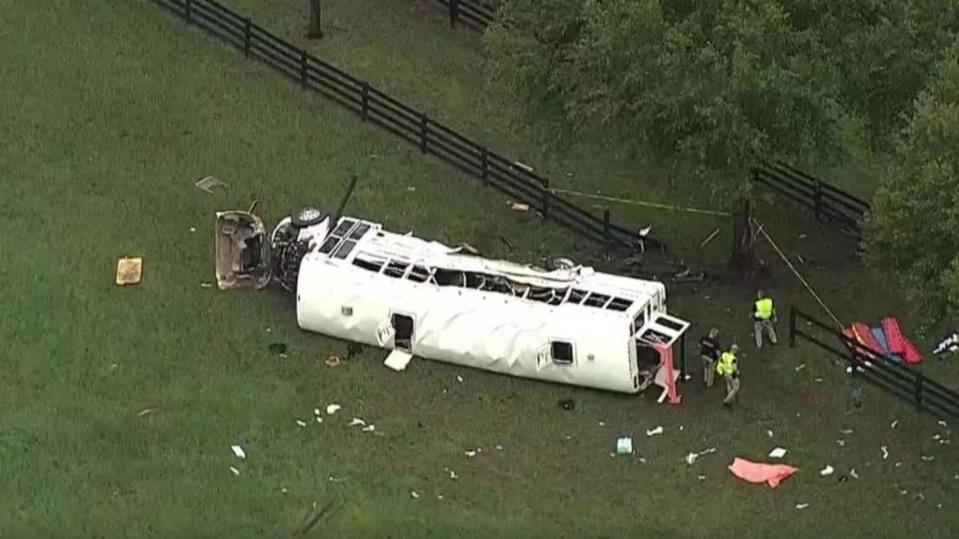 PHOTO: At least eight people were killed when a bus crashed in Marion County, Fla., on Tuesday, May 14, 2024. (WFTS)