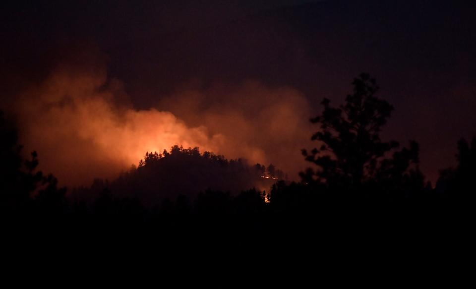 The Elk Fire burns near Glacier View Meadows on Wednesday, Oct. 16, 2019.