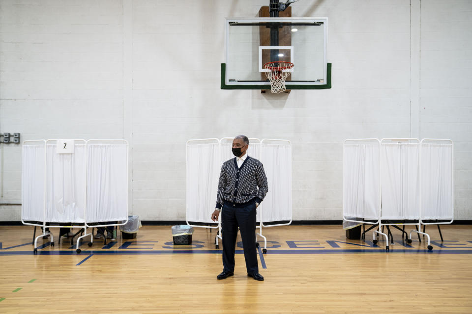 Detroit Deputy Mayor Conrad Mallett Jr. at Detroit's Northwest Activity Center, where COVID-19 vaccines are being administered, on May 14, 2021. (Photo: )