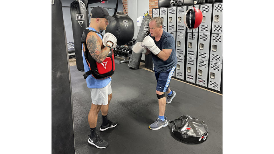 Kitchen, during a boxing training session. - Credit: Supplied