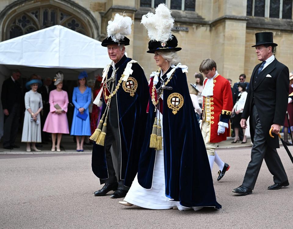 Prince Charles and Camilla Duchess of Cornwall Garter Day at St George's Chapel