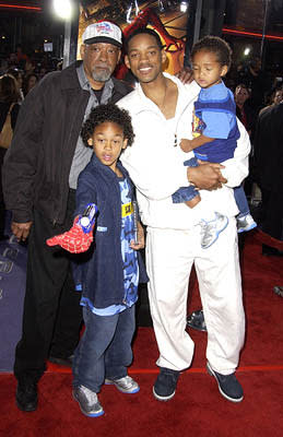 The Fresh Family: The Fresh Princes Will Smith and his progeny, along with Will's father, The Fresh King, at the LA premiere of Columbia Pictures' Spider-Man