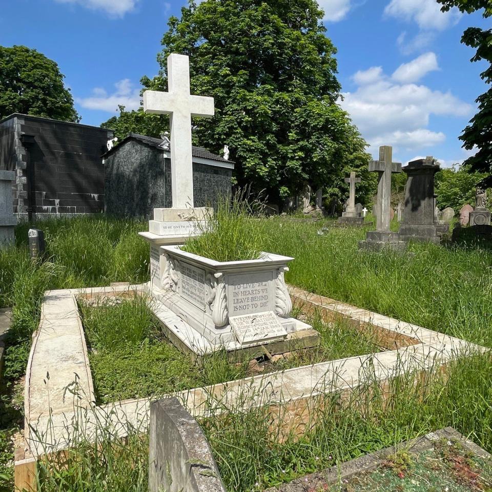 Terence Rattigan's renovated family memorial at Kensal Green Cemetery