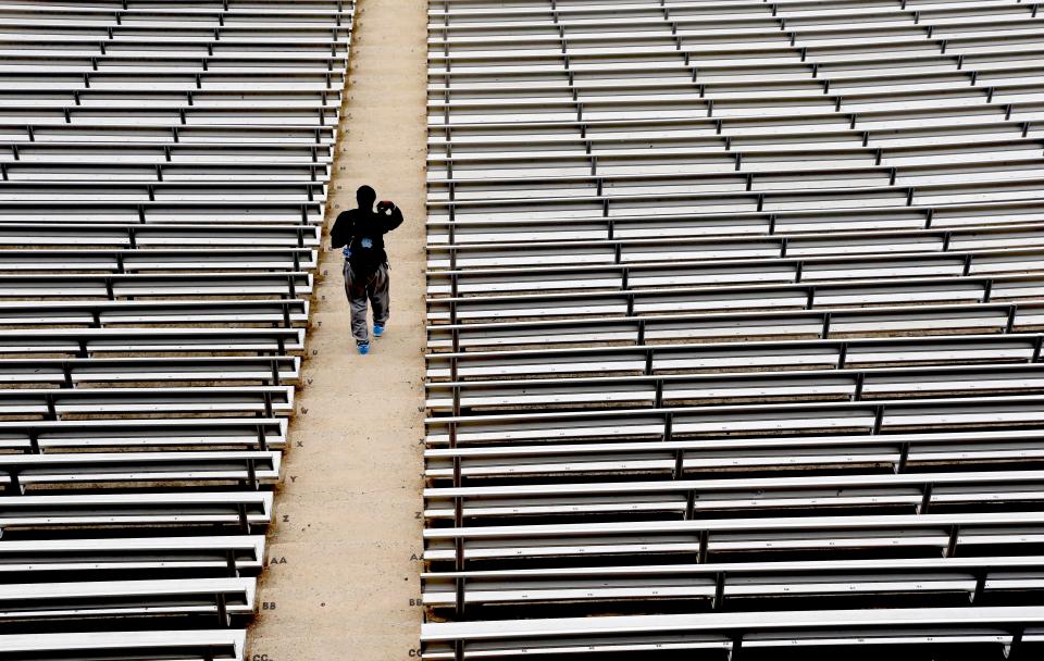 The crippling grip the coronavirus pandemic has had on the sports world has forced universities, leagues and franchises to evaluate how they might someday welcome back fans to stadiums such as North Carolina's Kenan Stadium.