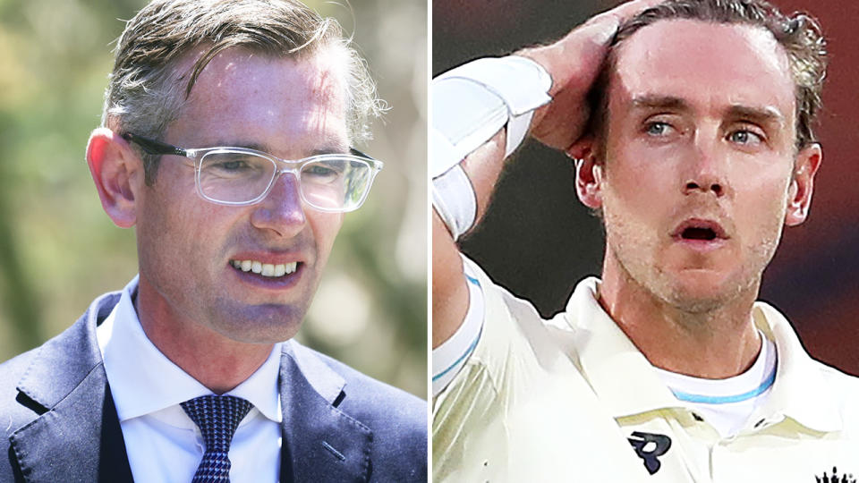 NSW Premier Dominic Perrottet couldn't resist a dig at England after the fourth Ashes Test was confirmed to be going ahead in Sydney as planned. Pictures: Getty Images