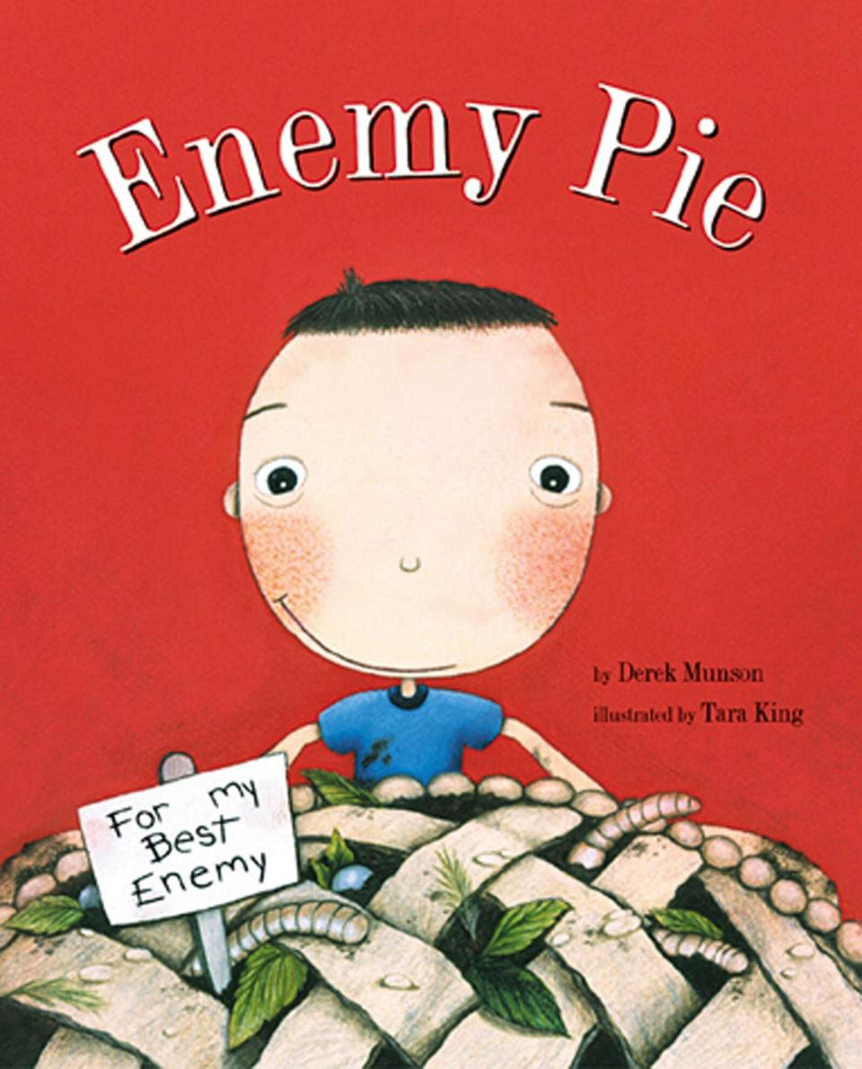 This book offers a sweet message about the right way to treat our "enemies" -- with kindness. <i>(Available <a href="https://www.amazon.com/Enemy-Pie-Reading-Rainbow-book/dp/081182778X" target="_blank" rel="noopener noreferrer">here</a>)</i>
