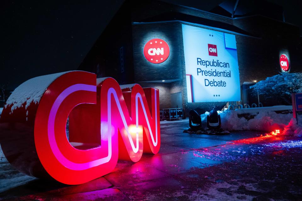 CNN hosts a debate between presidential hopefuls Nikki Haley and Ron DeSantis Wednesday, Jan. 10, 2024, at Drake University.