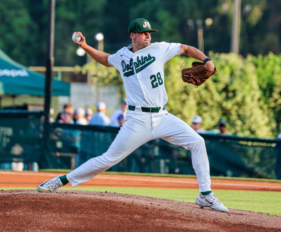 Jacksonville University junior pitcher Richard Long, a Clay High graduate, blanked UNF 10-0 on two hits on Friday in the first of a three-game series with the Ospreys.