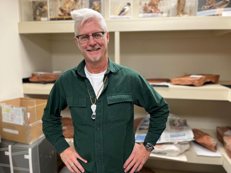 'I have goosebumps.... It's always so exciting to see something that has not seen the light of day for 300 million years, has never been seen before,' says John Calder, a part-time faculty member at Saint Mary's University who does contract work for the P.E.I. government and Parks Canada on fossil discoveries.