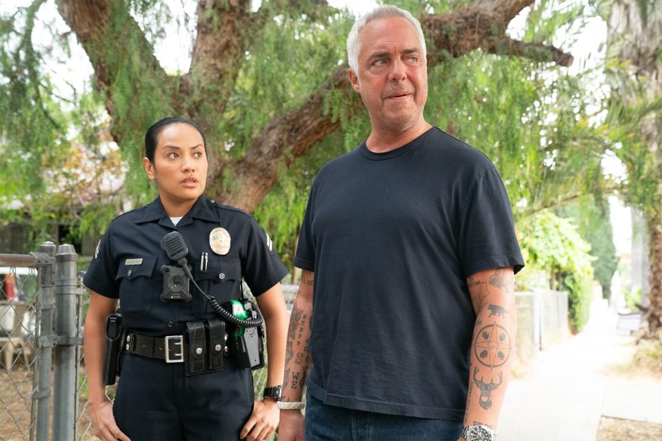 Denise G. Sanchez and Titus Welliver on 'Bosch: Legacy'