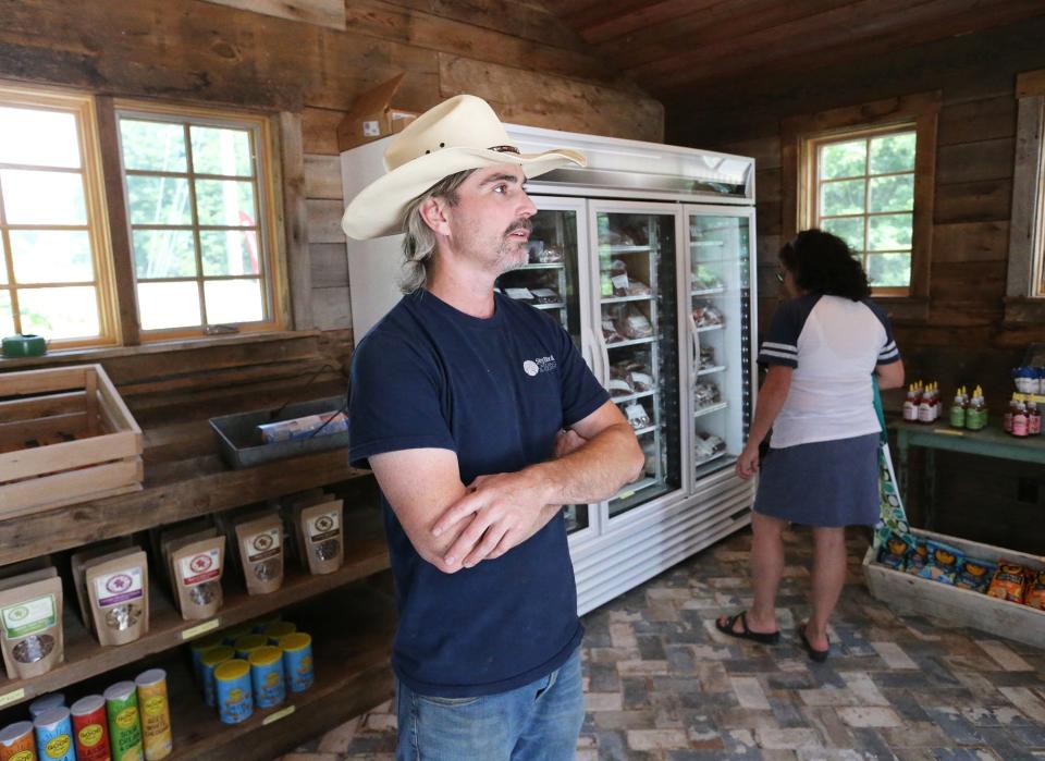 Stoney Brook Farm owner Tom Dunn has been raising cows and selling beef out of his South Berwick farm mostly to clients, but never through a store front. Now he and his family have opened a store on Route 1 in York offering healthy beef from cows that eat chemical-free food as well as fresh veggies grown on the farm.